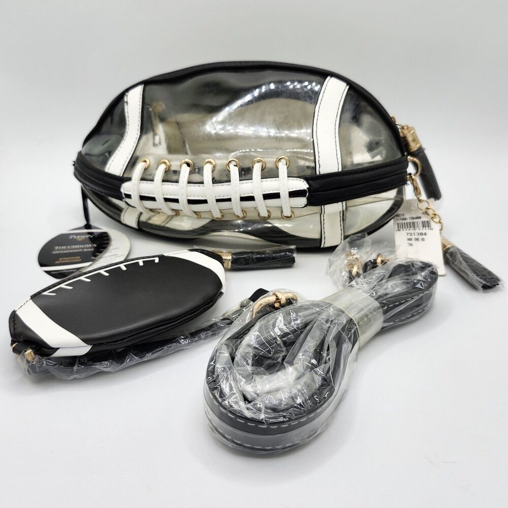 PurseN - Touchdown Messenger Bag Set (Stadium Approved, Clear, NWT)